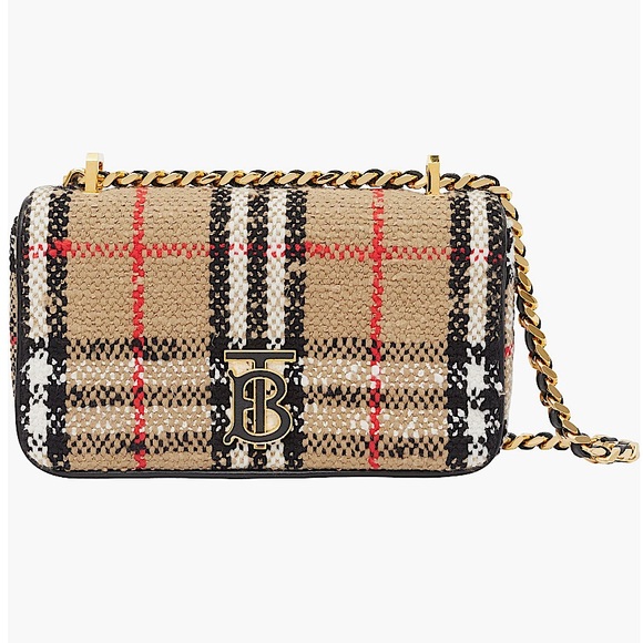 BURBERRY Mini Lola Woven Check Bag - Picture 1 of 16